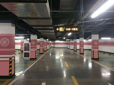 小区停车场地面划线
